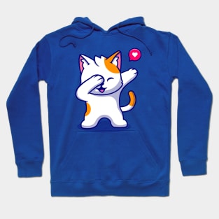 Cute Cat Dabbing Cartoon Hoodie